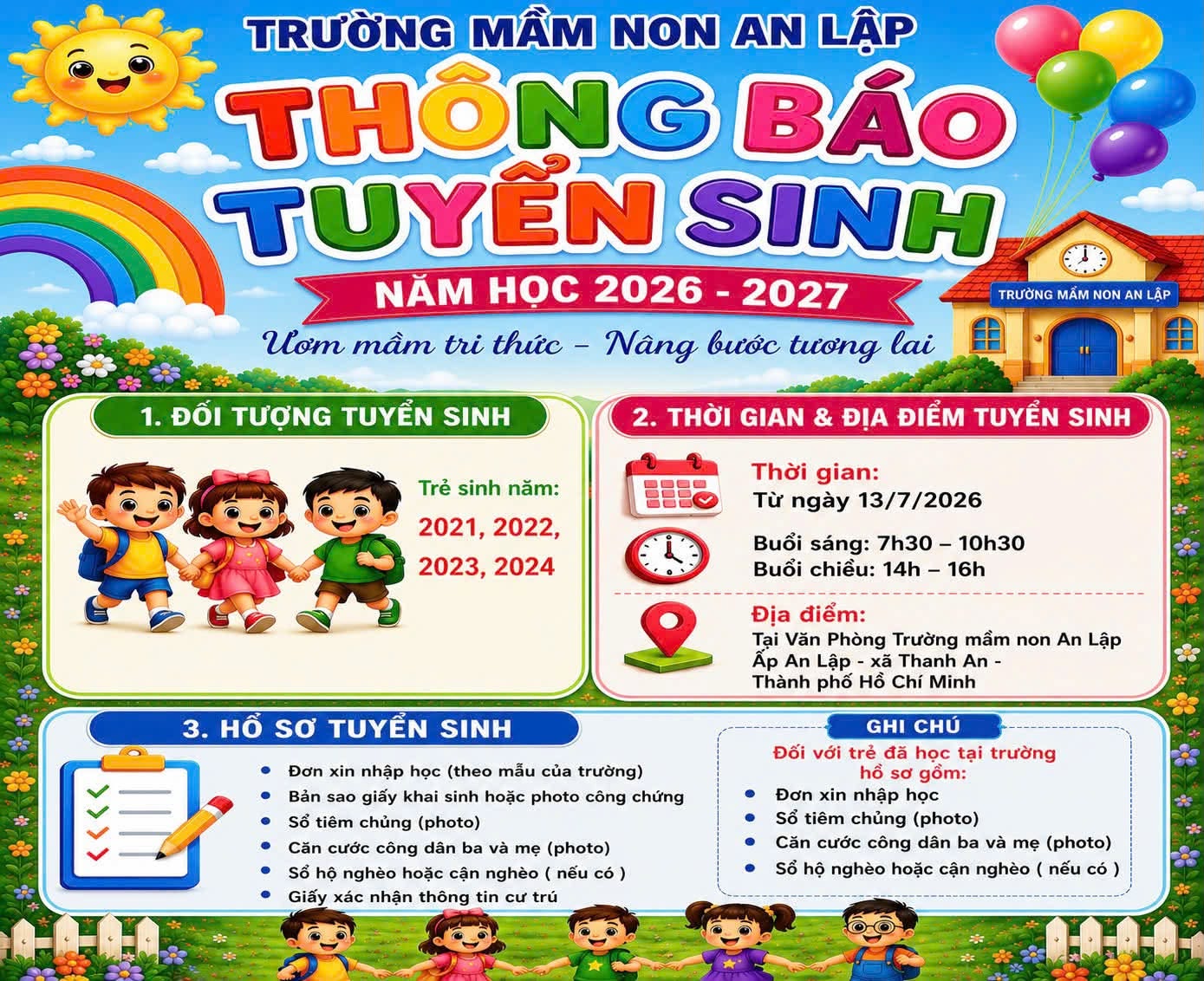 THÔNG BÁO TUYỂN SINH 2026 2027